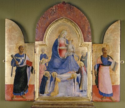 La Vergine e il Bambino con angeli e santi domenicani, San Pietro (sinistra) e San Paolo (destra) da Fra Angelico